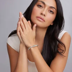 Silver<LAGOS Stretch Silver Bead Bracelet