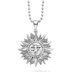 Silver<LAGOS Sun Pendant Necklace