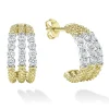 Gold<LAGOS Superfine Diamond Hoop Earrings