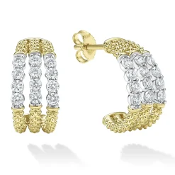Diamonds<LAGOS Superfine Diamond Hoop Earrings