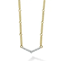 Gold<LAGOS Superfine Diamond Station Necklace