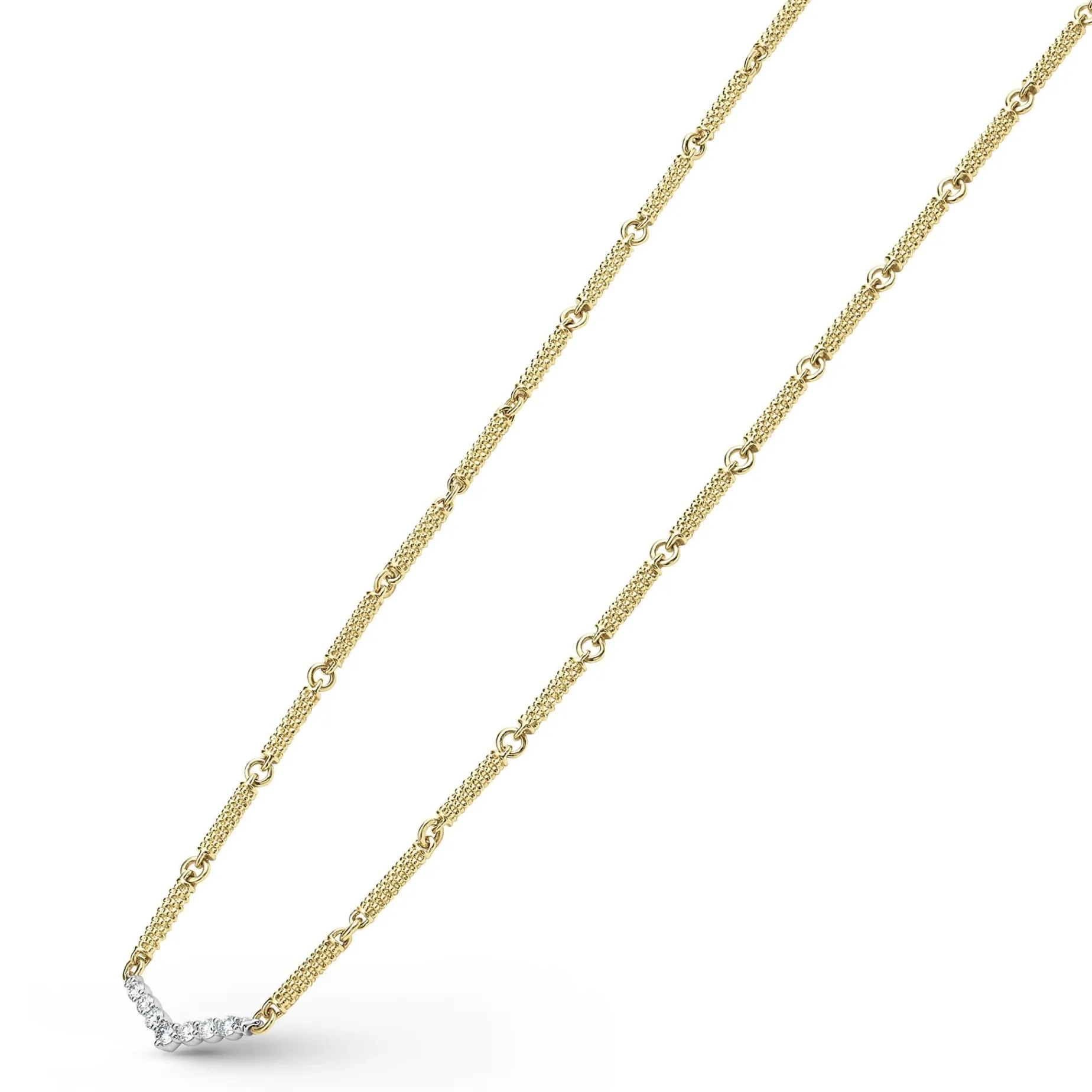 Gold<LAGOS Superfine Diamond Station Necklace