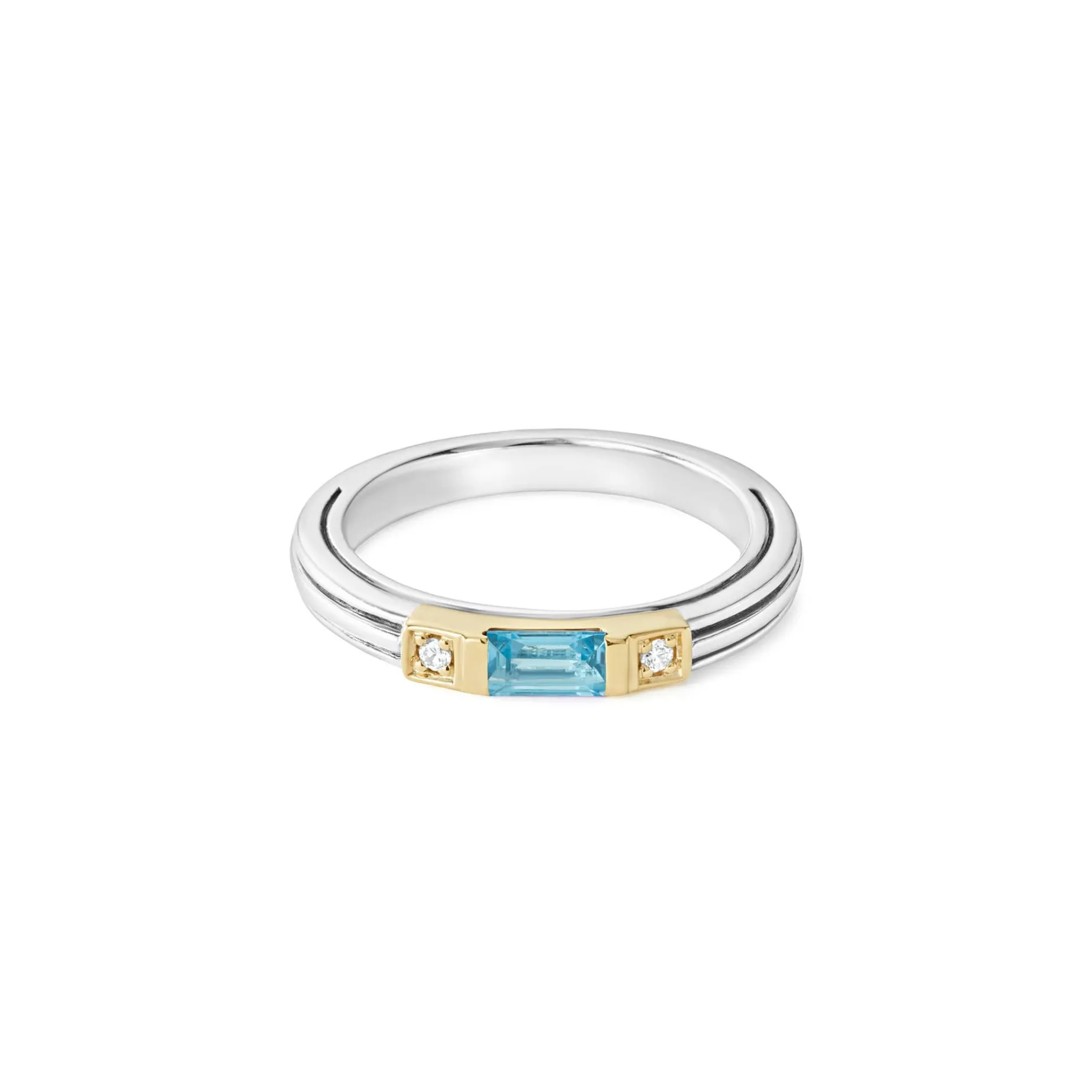 Diamonds<LAGOS Swiss Blue Topaz And Diamond Stacking Ring