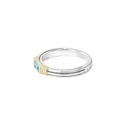 Diamonds<LAGOS Swiss Blue Topaz And Diamond Stacking Ring