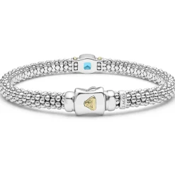 Caviar Bracelets<LAGOS Swiss Blue Topaz Caviar Bracelet | 6Mm