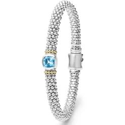 Caviar Bracelets<LAGOS Swiss Blue Topaz Caviar Bracelet | 6Mm