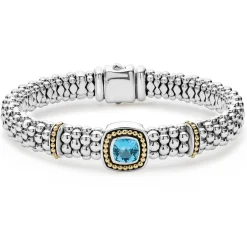 Gemstones<LAGOS Swiss Blue Topaz Caviar Bracelet | 9Mm