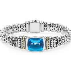 Gemstones<LAGOS Swiss Blue Topaz Caviar Bracelet | 9Mm