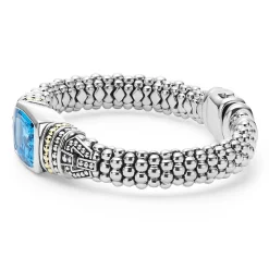 Gemstones<LAGOS Swiss Blue Topaz Caviar Bracelet | 9Mm