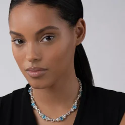 Gemstones<LAGOS Swiss Blue Topaz Caviar Necklace