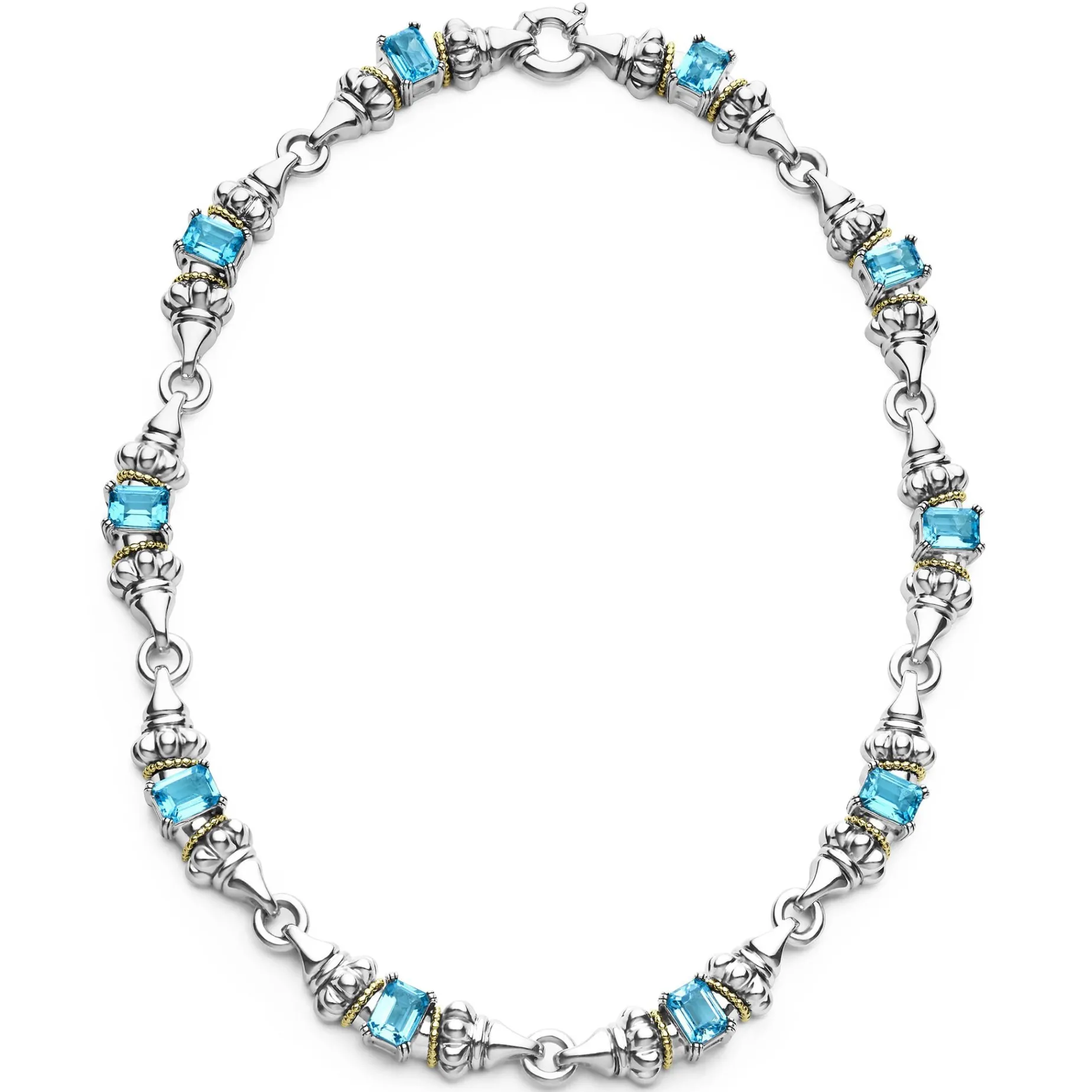 Gemstones<LAGOS Swiss Blue Topaz Caviar Necklace
