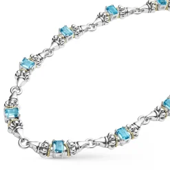 Gemstones<LAGOS Swiss Blue Topaz Caviar Necklace