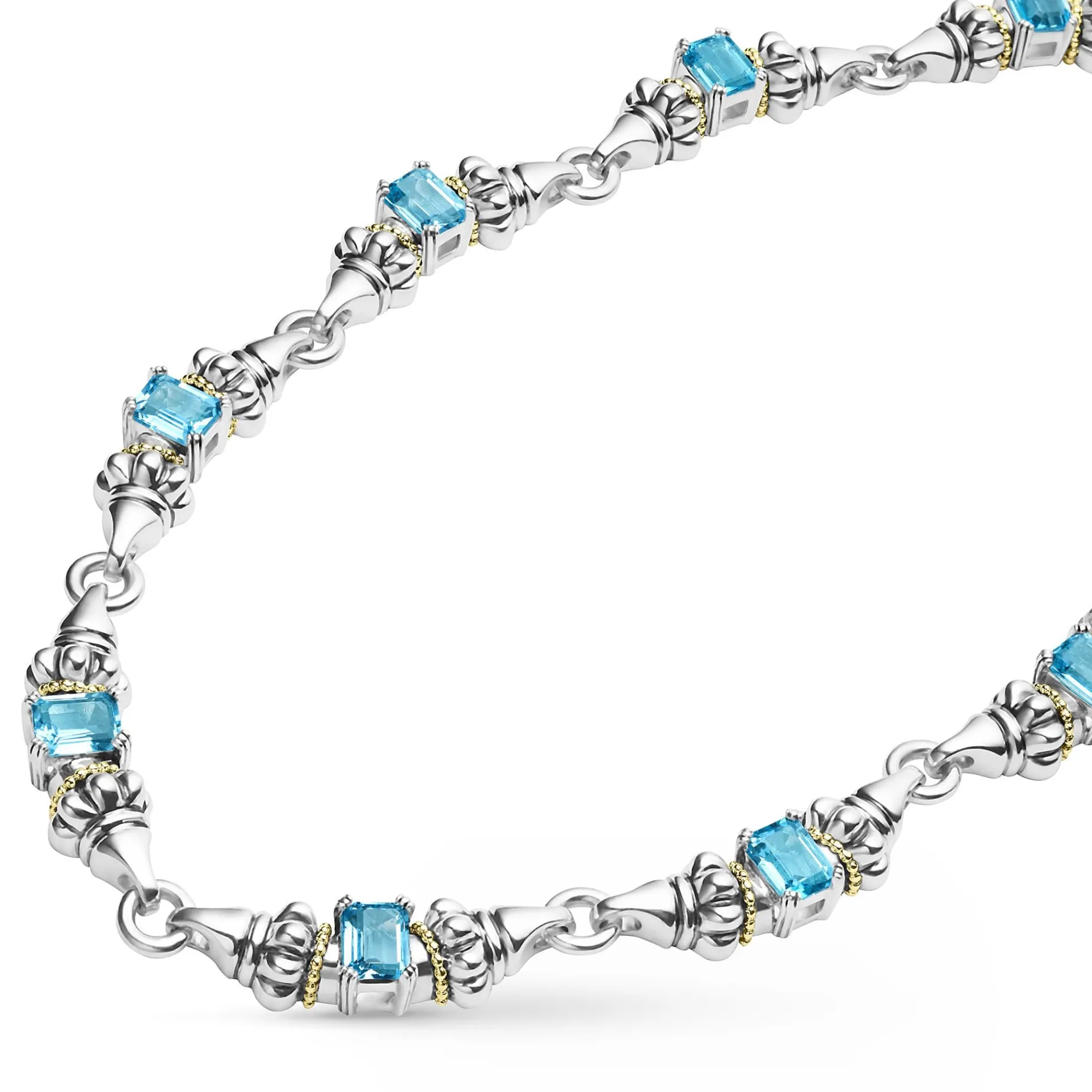 Gemstones<LAGOS Swiss Blue Topaz Caviar Necklace