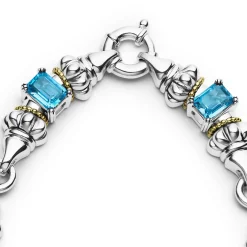 Gemstones<LAGOS Swiss Blue Topaz Caviar Necklace