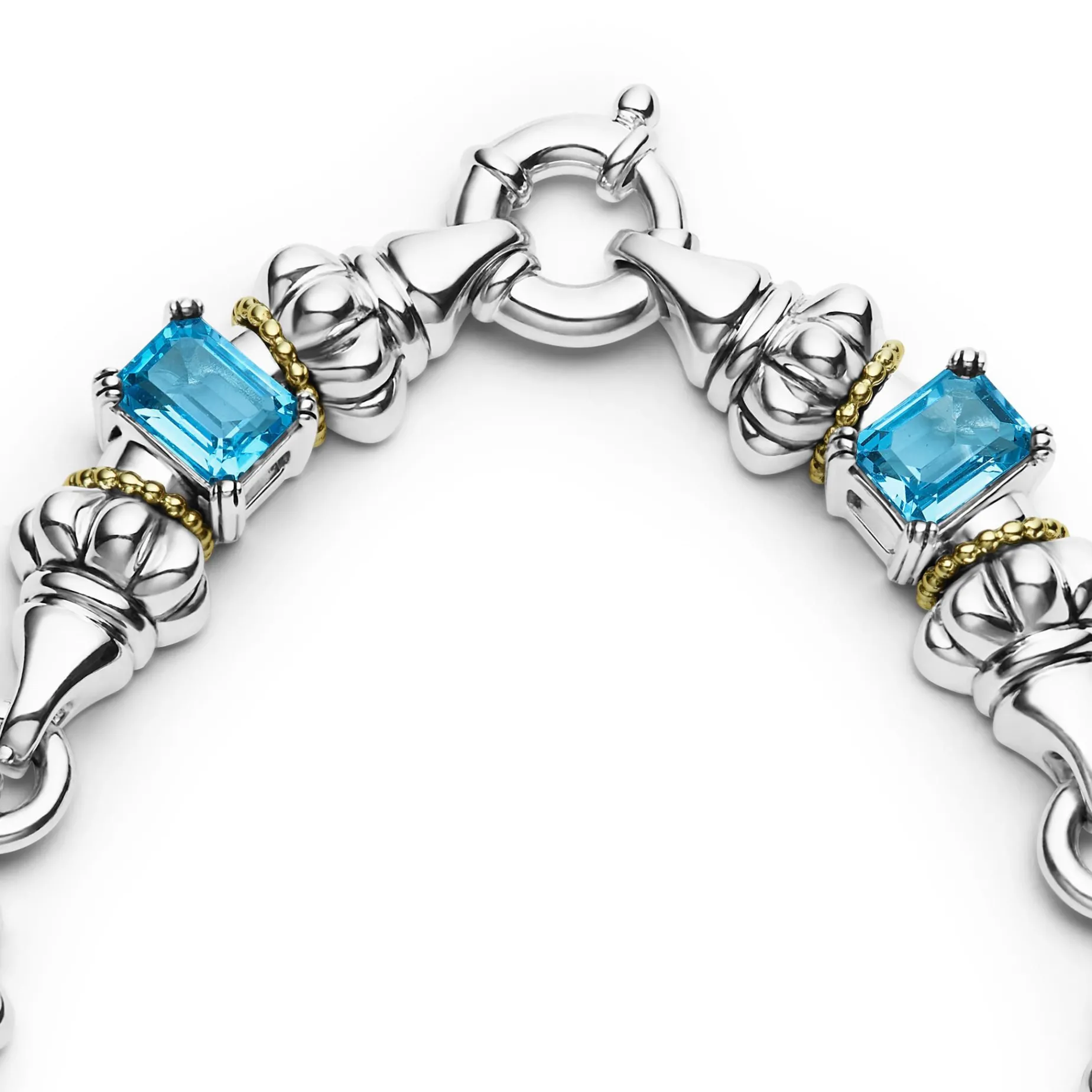 Gemstones<LAGOS Swiss Blue Topaz Caviar Necklace