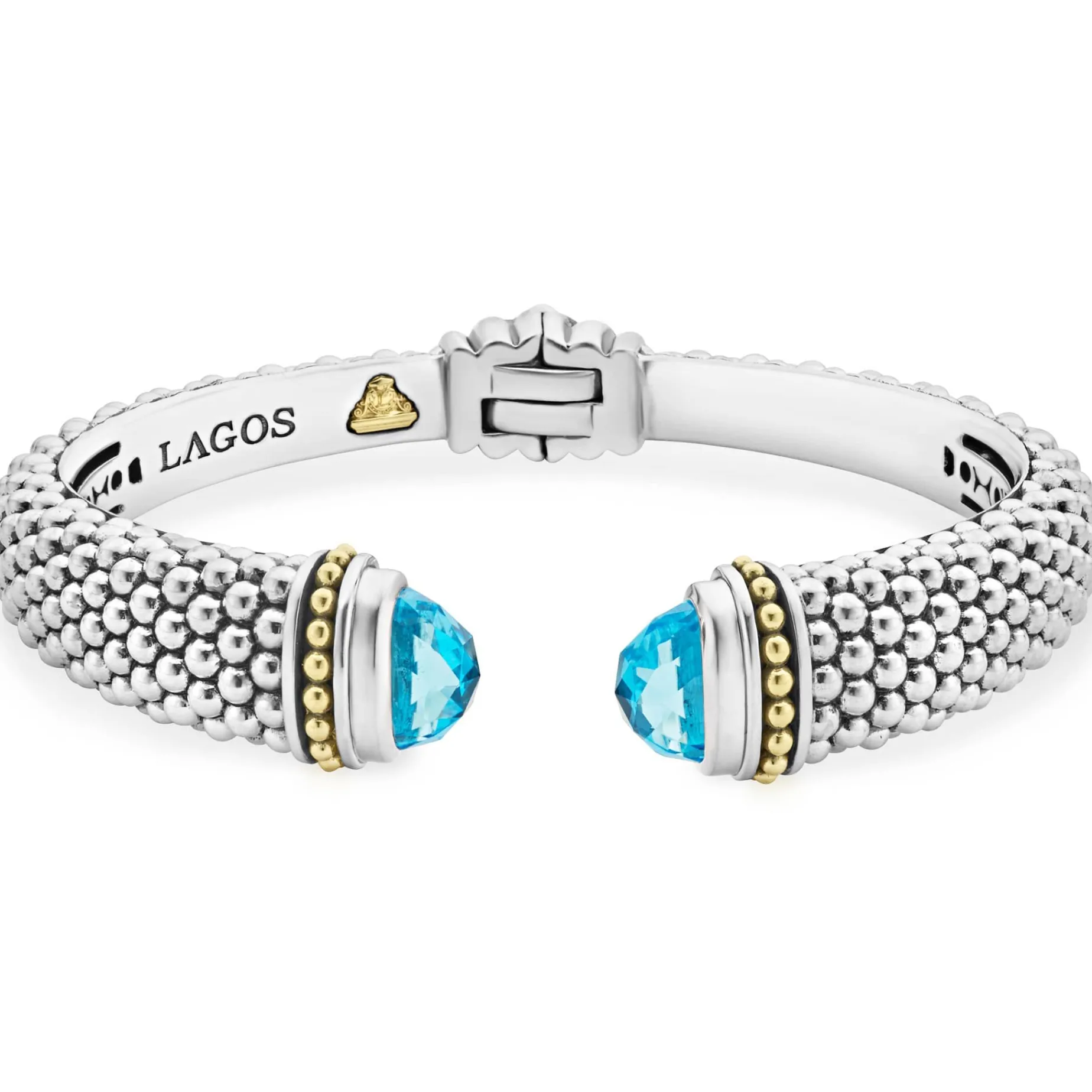 Gemstones<LAGOS Swiss Blue Topaz Cuff Bracelet | 12Mm