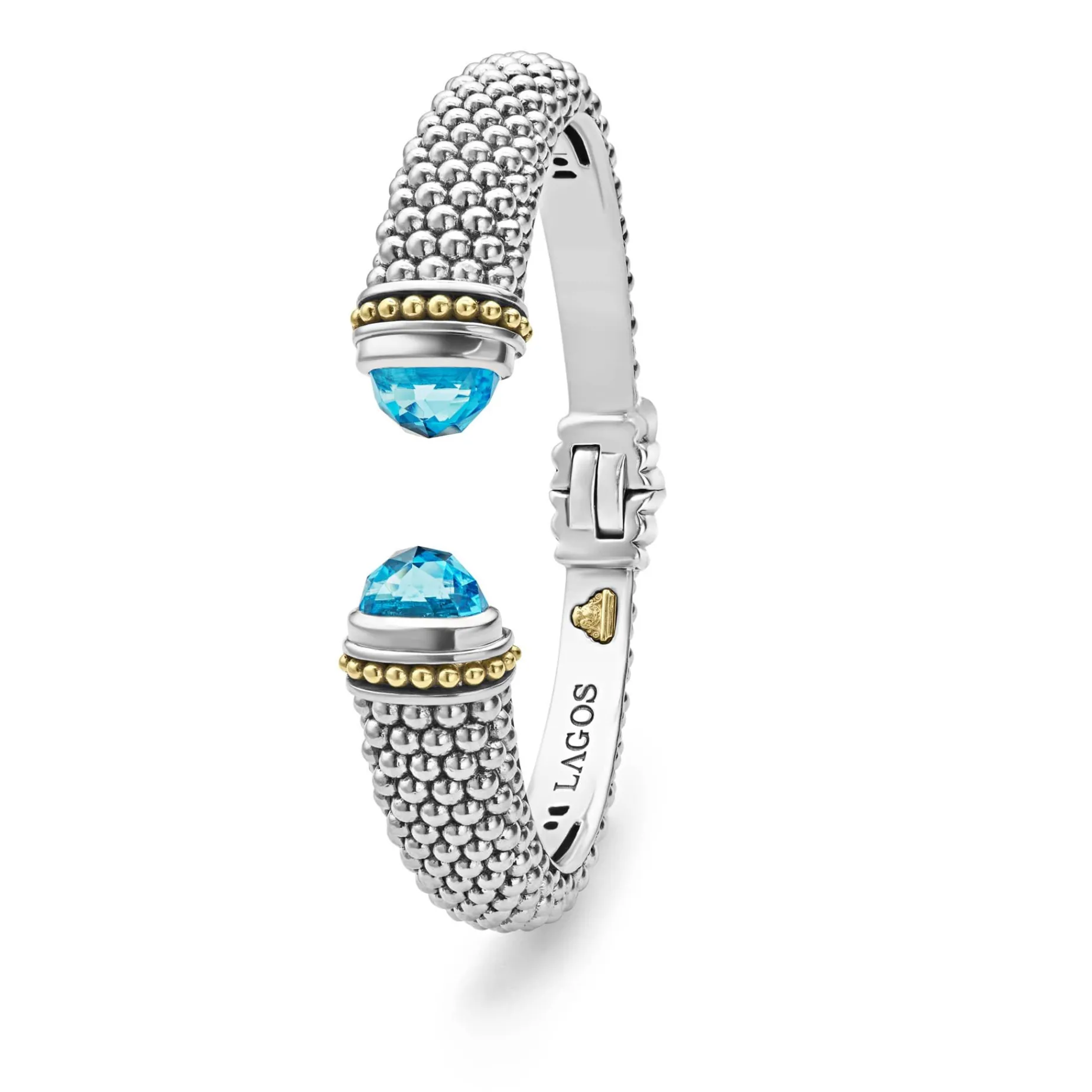Gemstones<LAGOS Swiss Blue Topaz Cuff Bracelet | 12Mm
