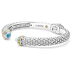 Gemstones<LAGOS Swiss Blue Topaz Cuff Bracelet | 8Mm