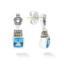 Caviar Earrings<LAGOS Swiss Blue Topaz Drop Earrings