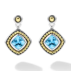 Gemstones<LAGOS Swiss Blue Topaz Drop Earrings
