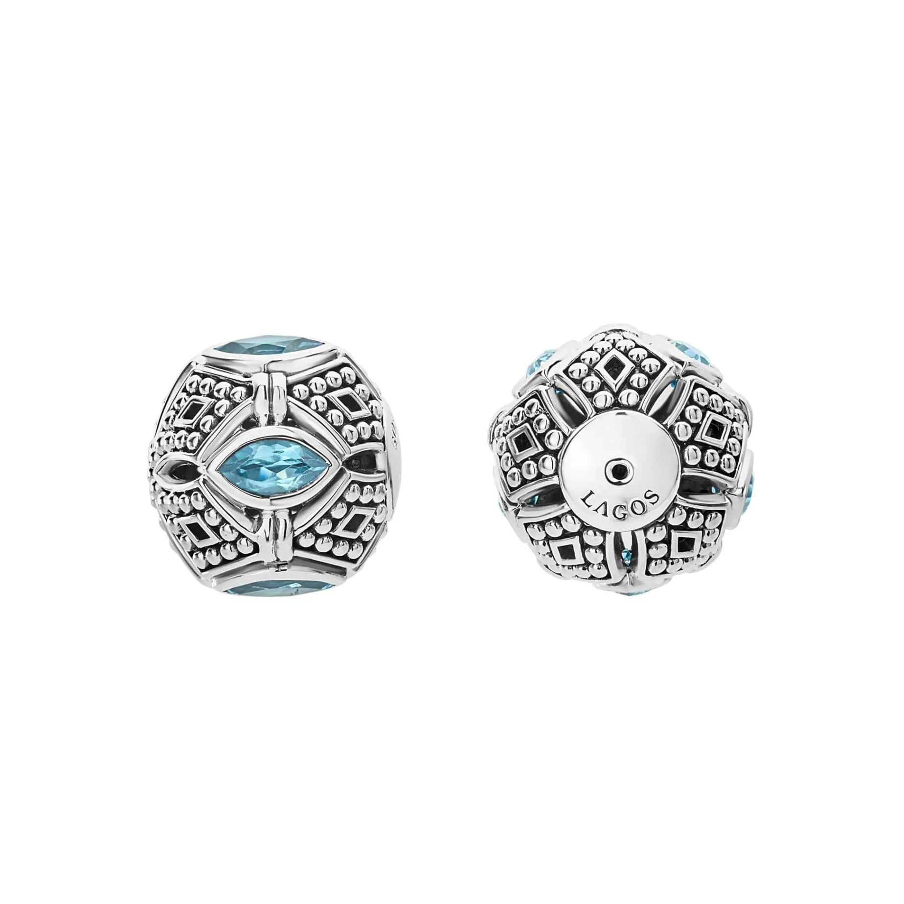 Gemstones<LAGOS Swiss Blue Topaz Earring Backs