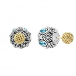 Gemstones<LAGOS Swiss Blue Topaz Earring Backs