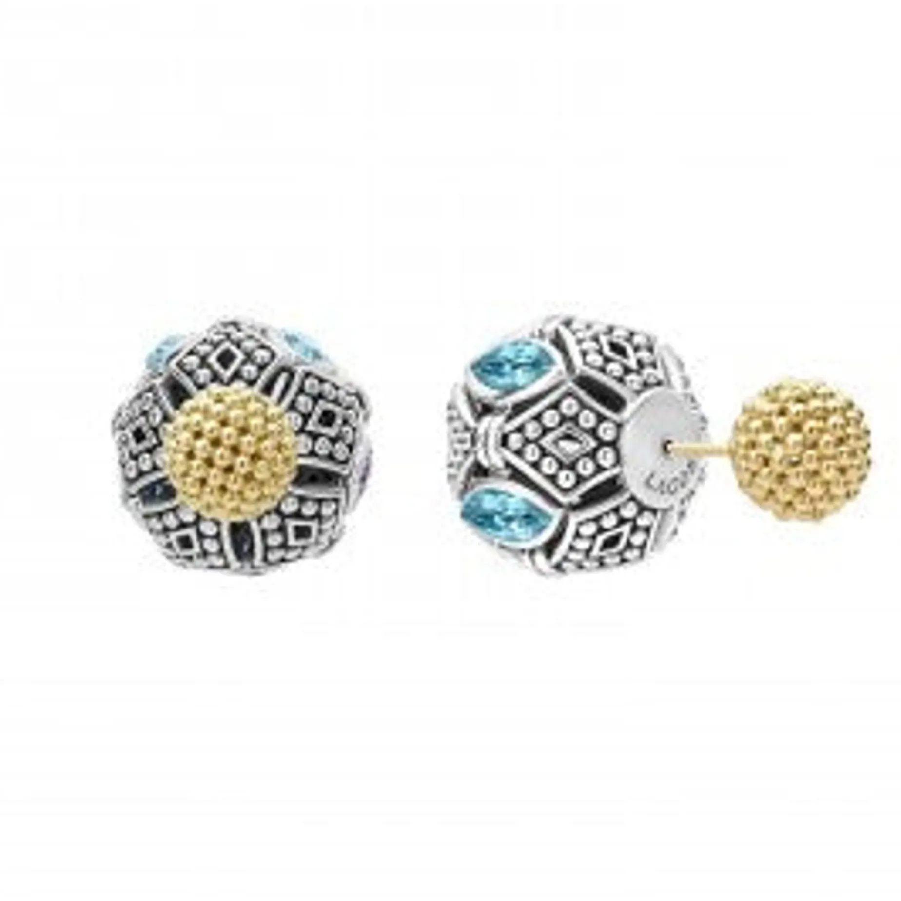 Gemstones<LAGOS Swiss Blue Topaz Earring Backs