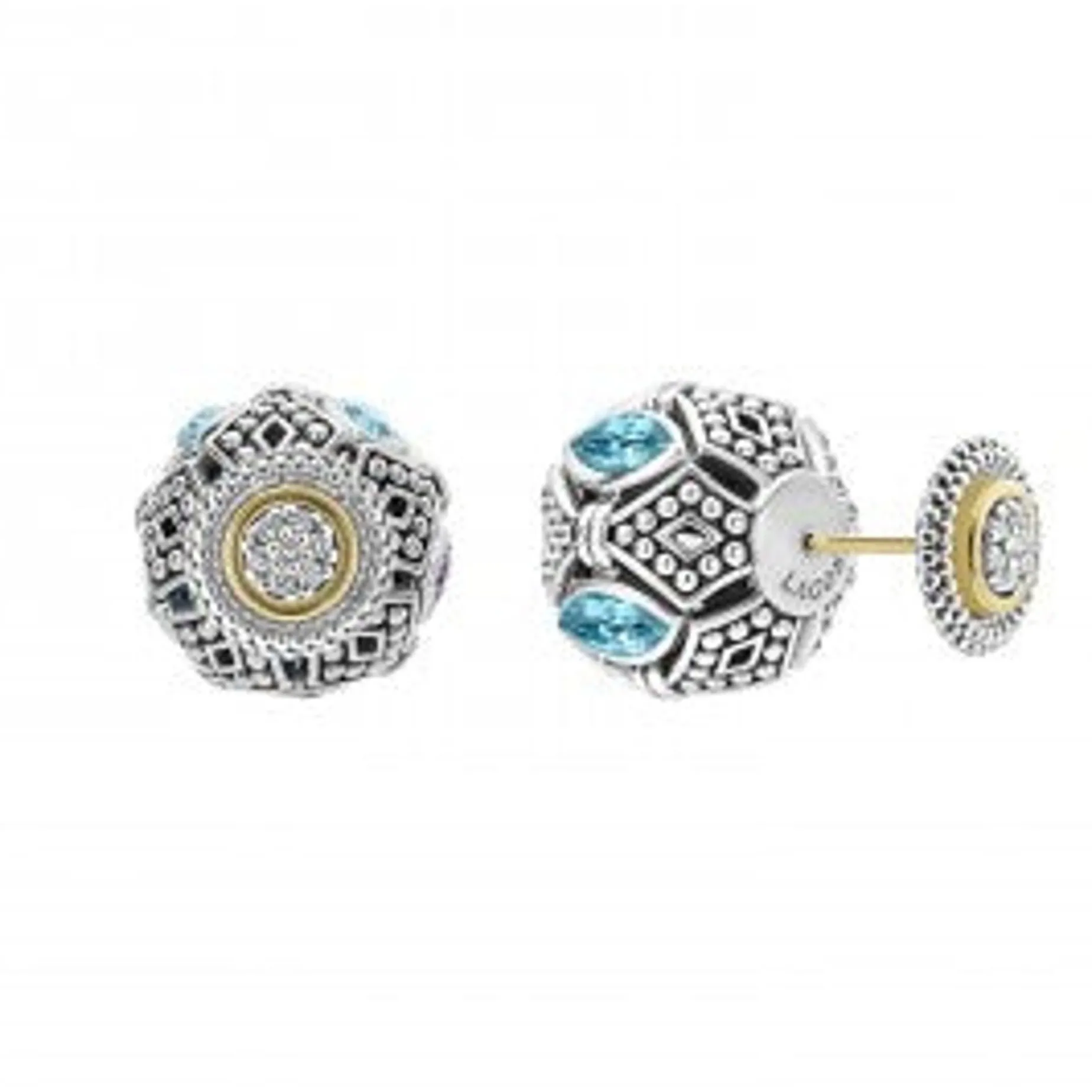 Gemstones<LAGOS Swiss Blue Topaz Earring Backs