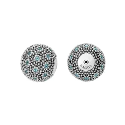 Silver<LAGOS Swiss Blue Topaz Earring Backs