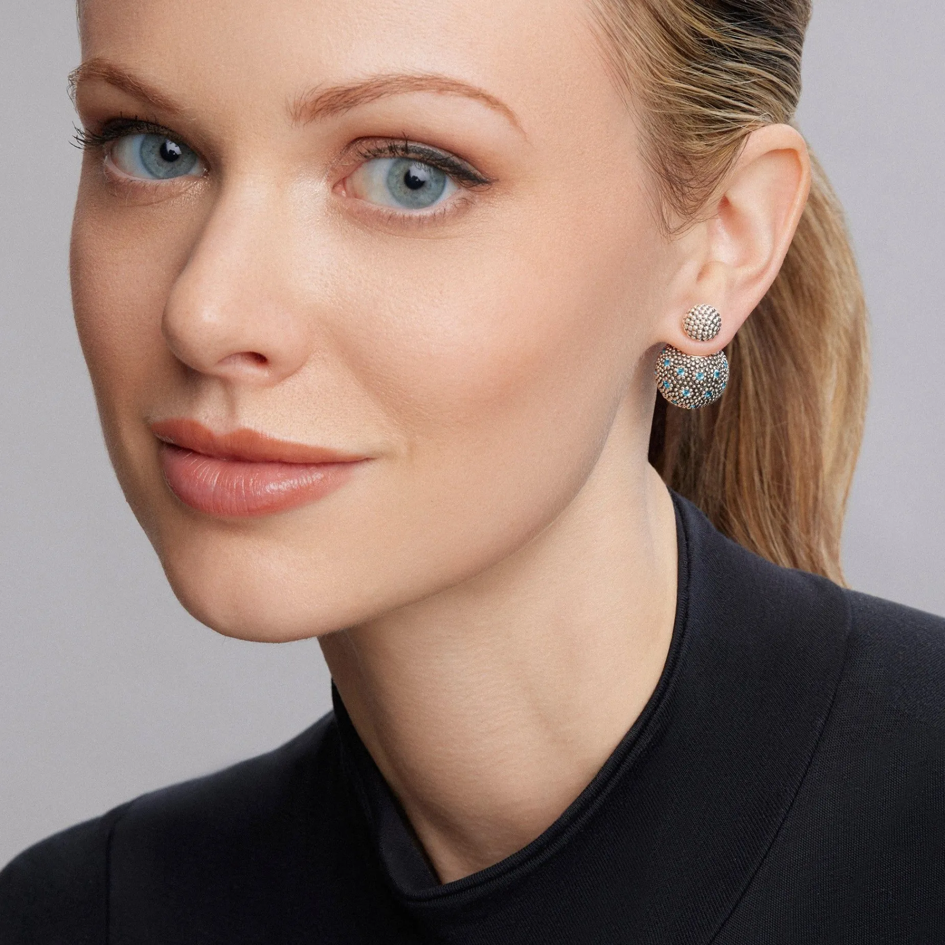 Gemstones<LAGOS Swiss Blue Topaz Earring Backs