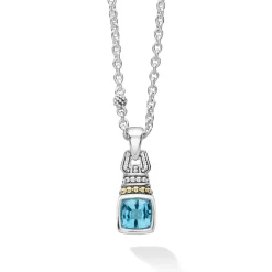 Gemstones<LAGOS Swiss Blue Topaz Pendant Necklace