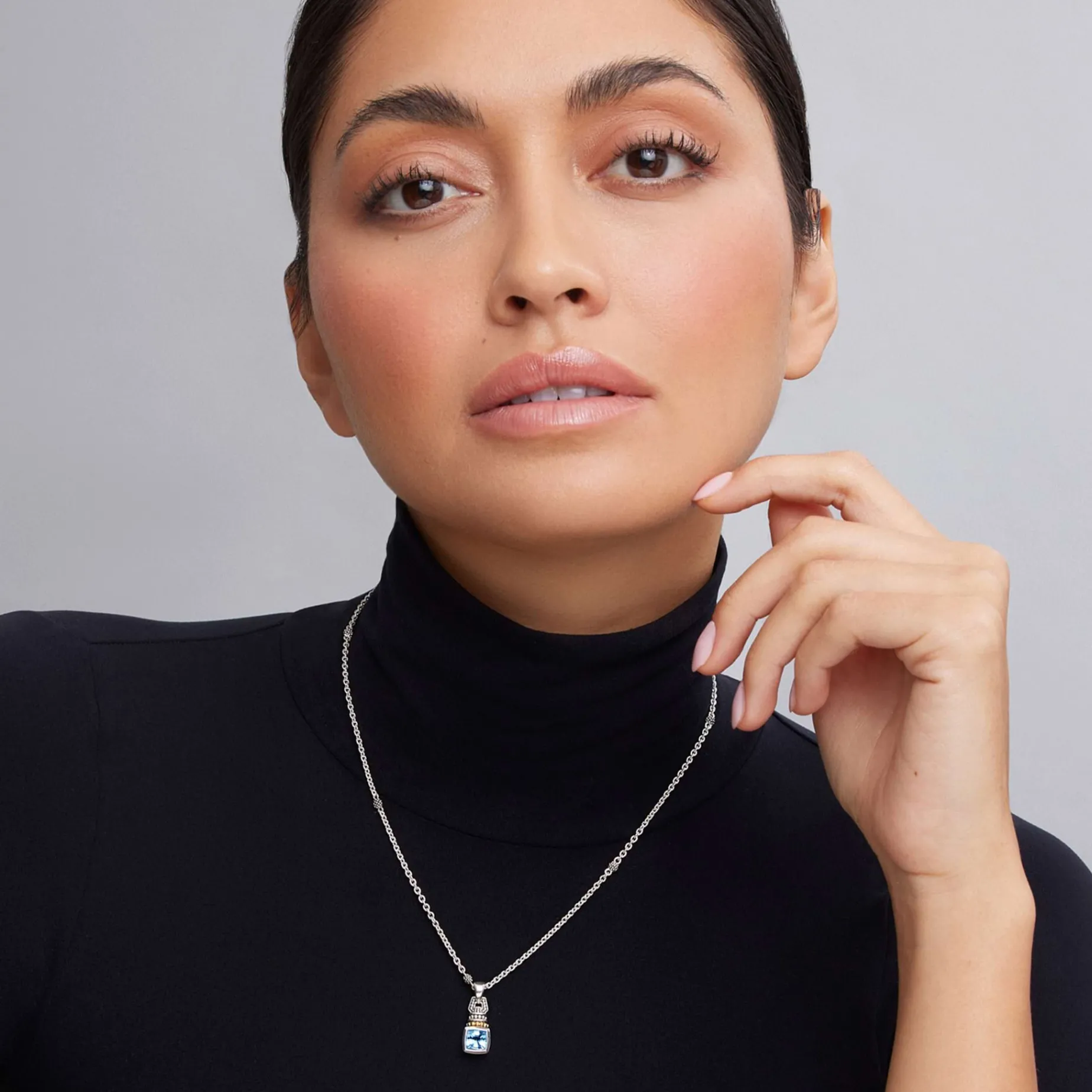 Gemstones<LAGOS Swiss Blue Topaz Pendant Necklace