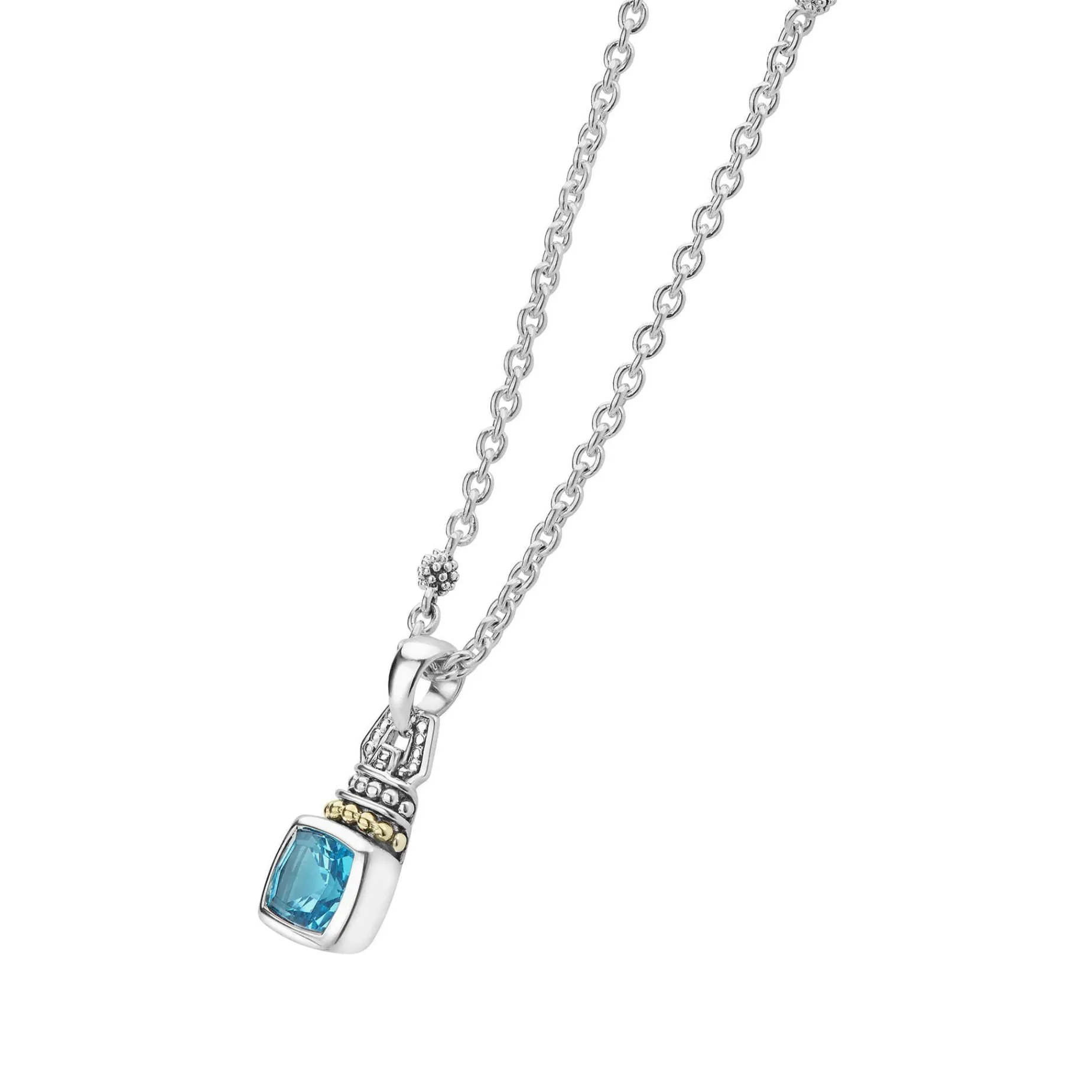 Gemstones<LAGOS Swiss Blue Topaz Pendant Necklace