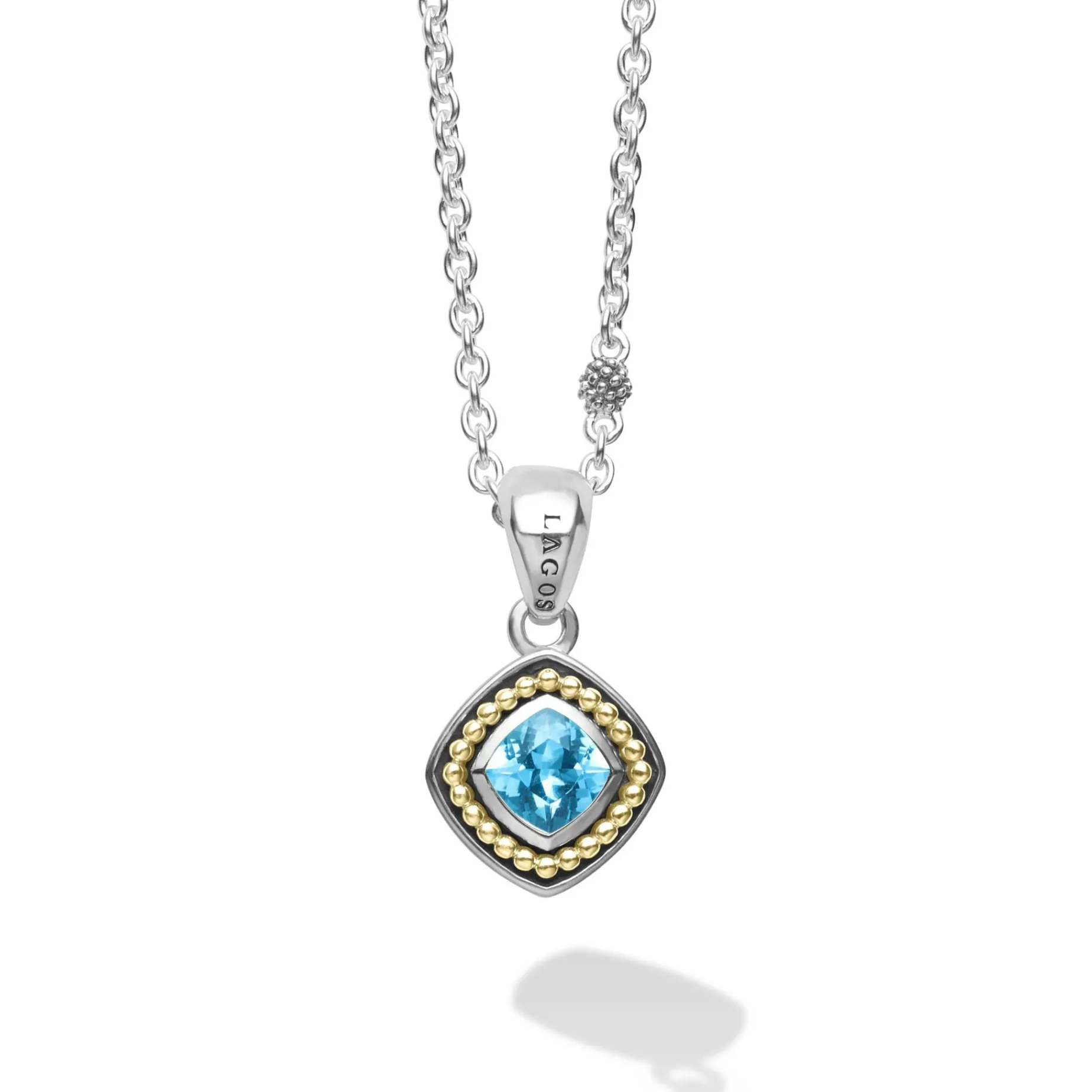 Gemstones<LAGOS Swiss Blue Topaz Pendant Necklace