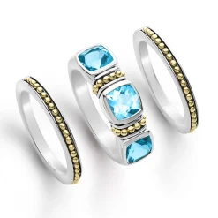 Gemstones<LAGOS Swiss Blue Topaz Stacking Rings