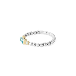 Gemstones<LAGOS Swiss Blue Topaz Stacking Ring With Diamonds