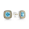 Gemstones<LAGOS Swiss Blue Topaz Stud Earrings