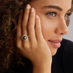 Diamonds<LAGOS Tahitian Black Pearl Diamond Ring