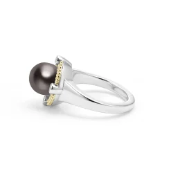 Diamonds<LAGOS Tahitian Black Pearl Diamond Ring