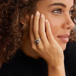 Diamonds<LAGOS Tahitian Black Pearl Diamond Ring