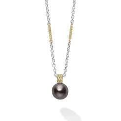 Pearl<LAGOS Tahitian Black Pearl Pendant Necklace