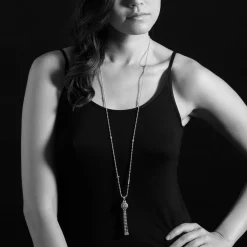 Two-Tone<LAGOS Tassel Pendant Necklace