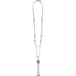 Two-Tone<LAGOS Tassel Pendant Necklace