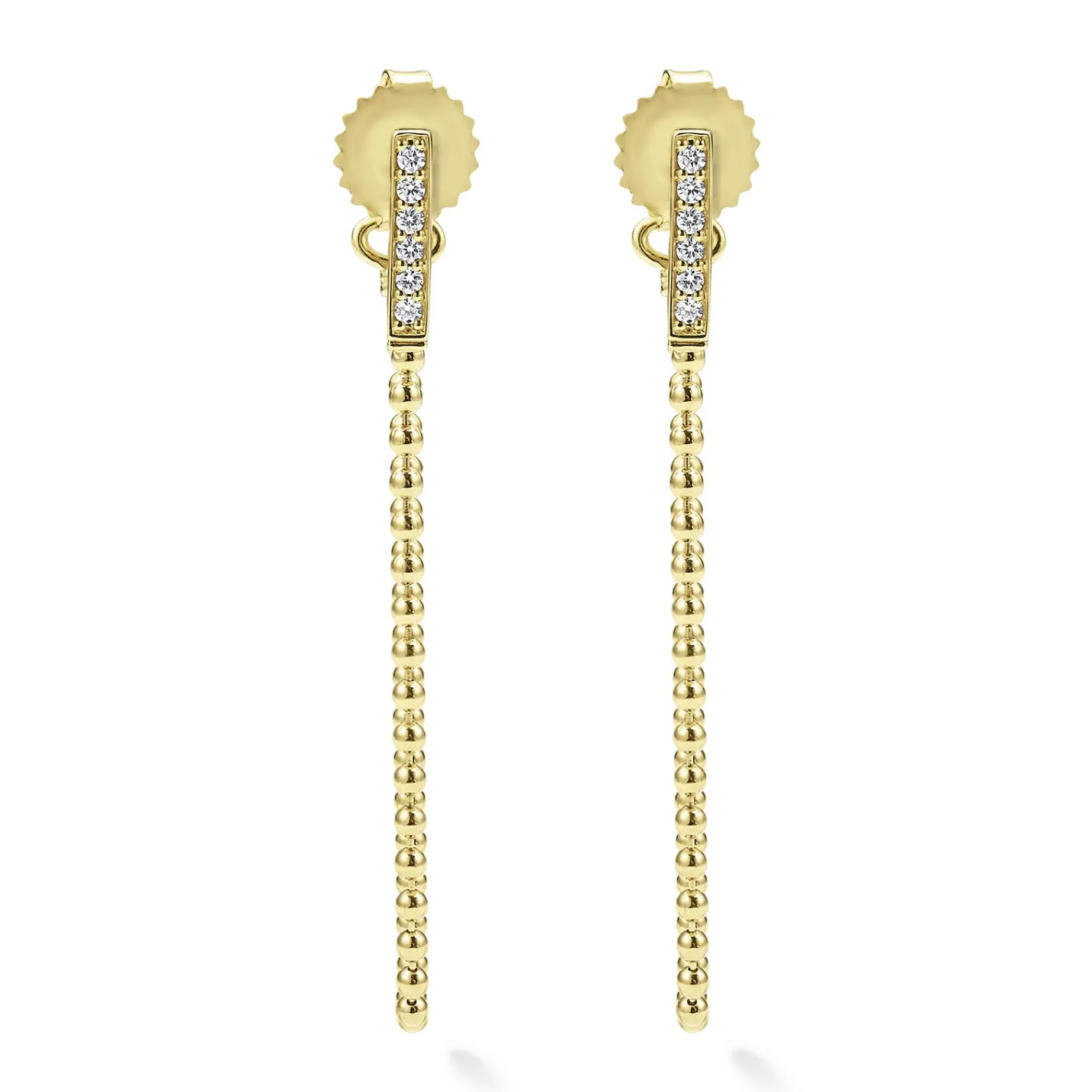 Gold<LAGOS The Drop 18K Gold And Diamond Drop Earrings