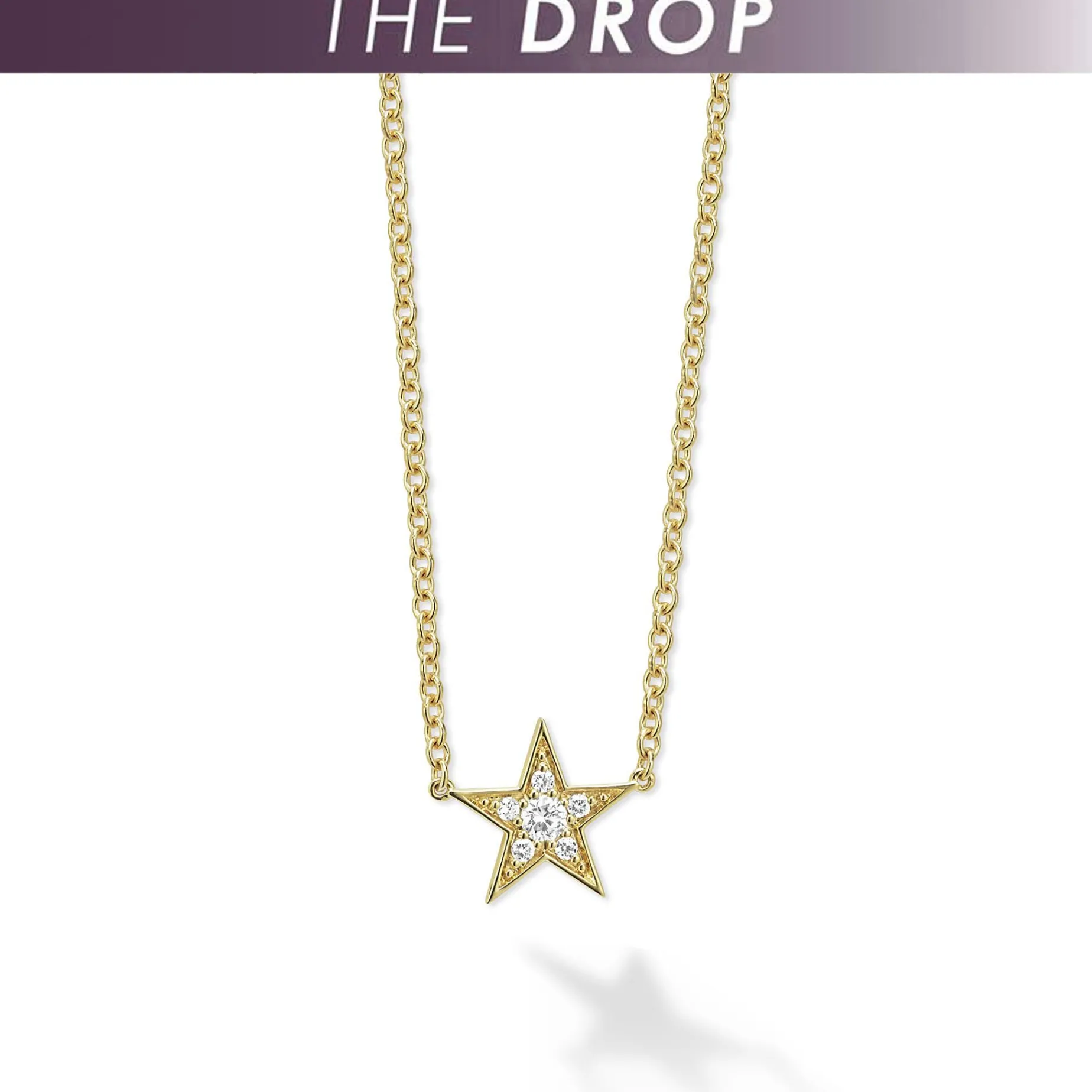 Gold<LAGOS The Drop 18K Gold And Diamond Star Chain Necklace