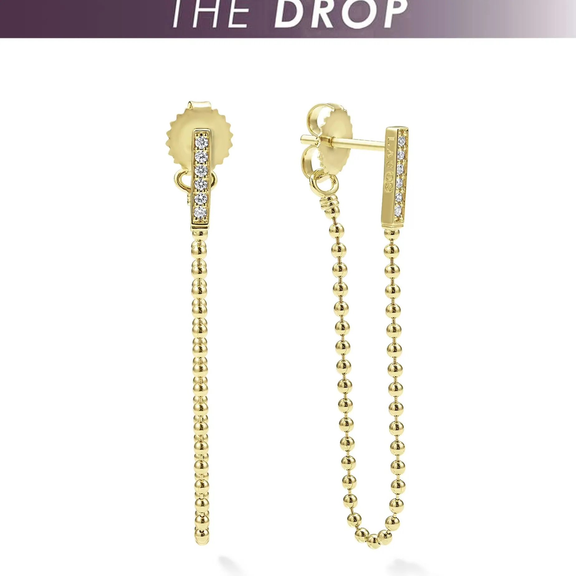 Diamonds<LAGOS The Drop 18K Gold And Diamond Drop Earrings