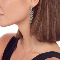 Two-Tone<LAGOS The Drop Two Tone Tiered Leaf Earrings