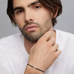 Bracelets<LAGOS Three Silver Station Matte Ceramic Bracelet | 3Mm