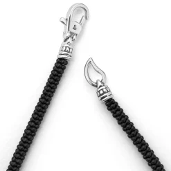 Bracelets<LAGOS Three Silver Station Matte Ceramic Bracelet | 3Mm