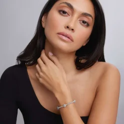 Two-Tone<LAGOS Three Station Caviar Beaded Bracelet